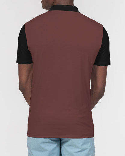 "Blackwood" Men's All-Over Print Slim Fit Short Sleeve Polo