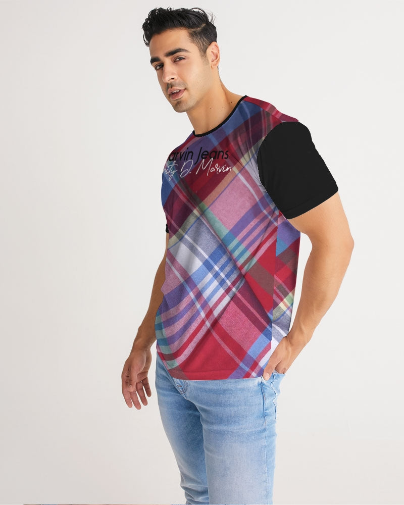Plaids by Marvin Jeans and Trinity D Marvin Men's All-Over Print Tee