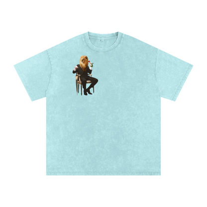 Snow Washed Oversized Cotton T-Shirt