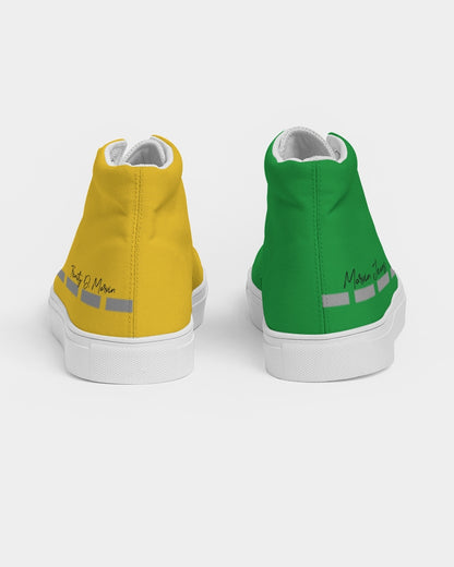 Lemon Lime Green Bay by Trinity D. Marvin and Marvin Jeans Men's Hightop Canvas Shoe
