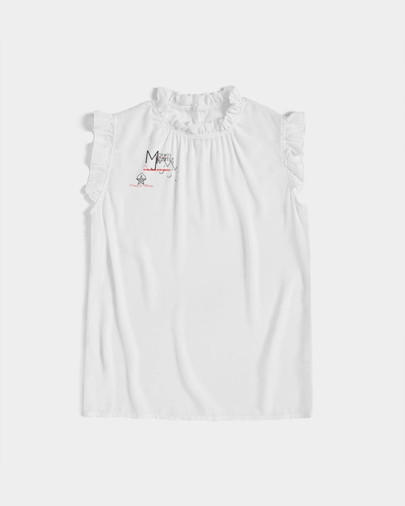 Above greatness 2.0 Women's All-Over Print Ruffle Sleeve Top