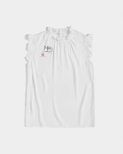 Above greatness 2.0 Women's All-Over Print Ruffle Sleeve Top