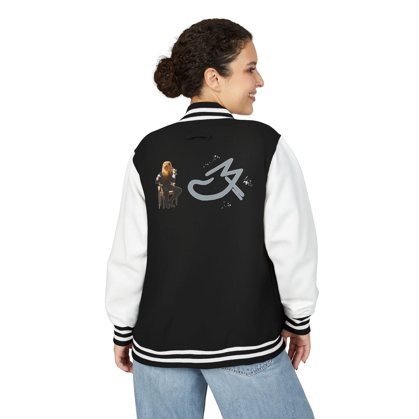 MJ Grey Unisex Heavyweight Letterman Jacket with Graphic Design, Cool College Style, Trendy Outerwear for All Seasons, Perfect Gift for Teens [...]