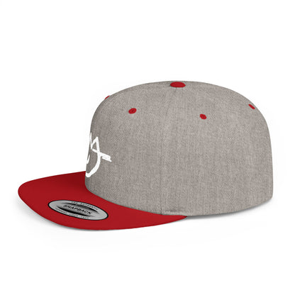 MJ white Stylish Flat Bill Snapback Hat for Everyday Wear, Embroidered Cap, Streetwear Accessory, Gift for Him/Her, Trendy Headwear