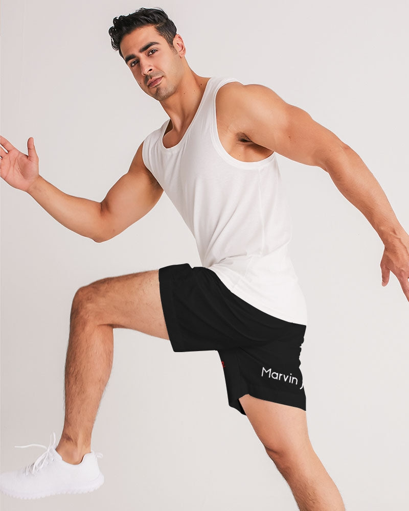 Black Excellence Men's All-Over Print Jogger Shorts