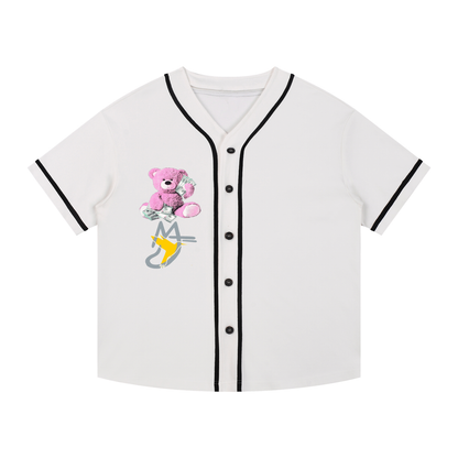 Contrast Piped Button-Up Jersey