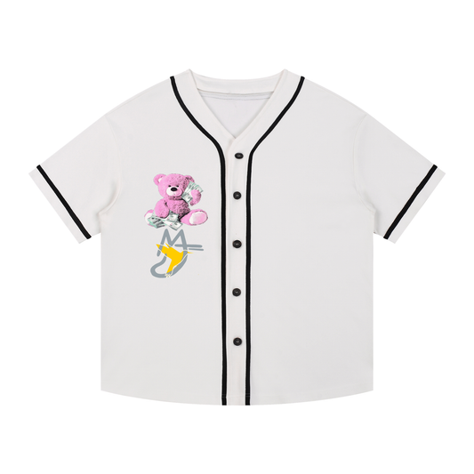 Contrast Piped Button-Up Jersey