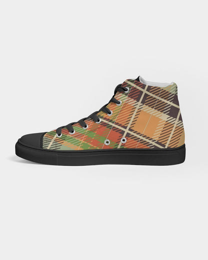 "No logo's" Men's Hightop Canvas Shoe - Black