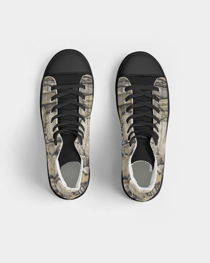 Stone black Men's Hightop Canvas Shoe - Black