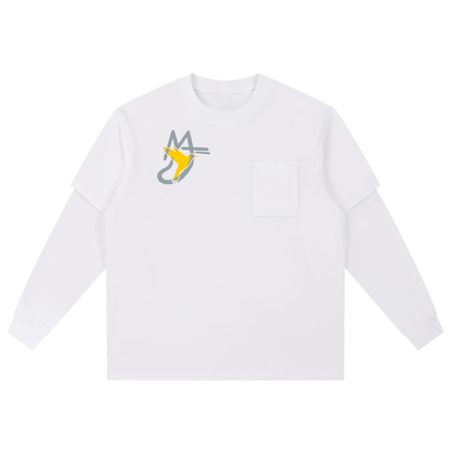 Layered Long Sleeve Oversized Tee