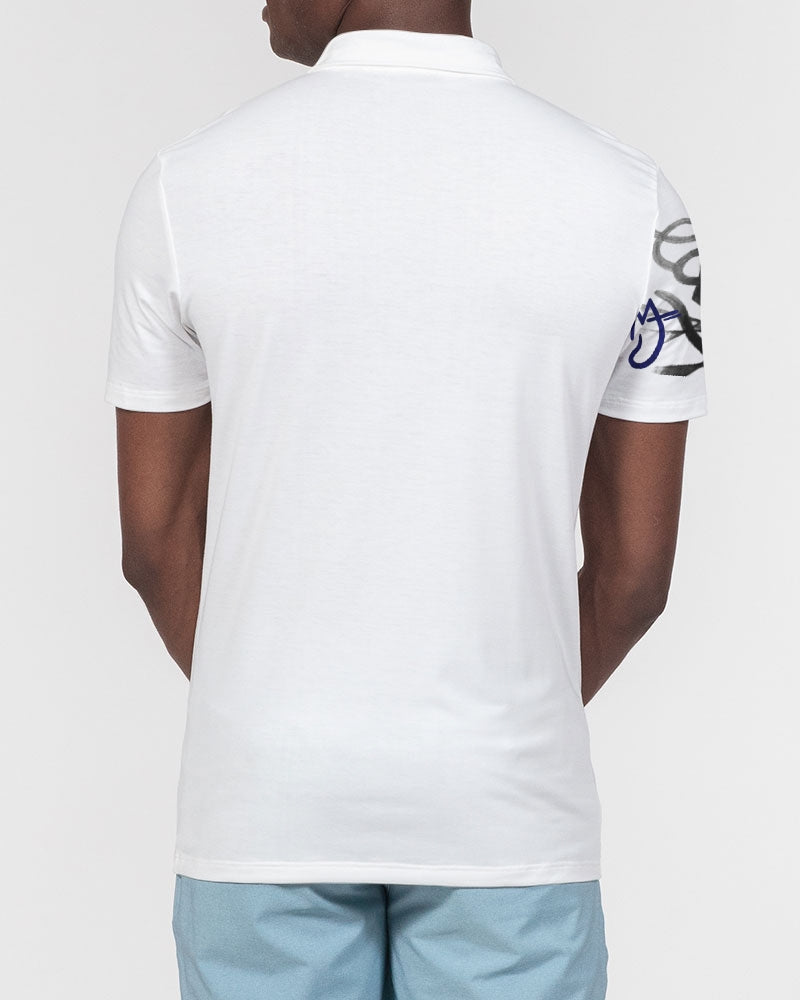 Logo's 1.0 Men's All-Over Print Slim Fit Short Sleeve Polo