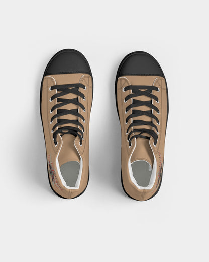 black tip Men's Hightop Canvas Shoe - Black