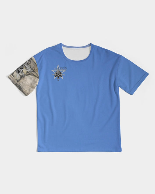 Kingly Blue  Men's All-Over Print Premium Heavyweight Tee
