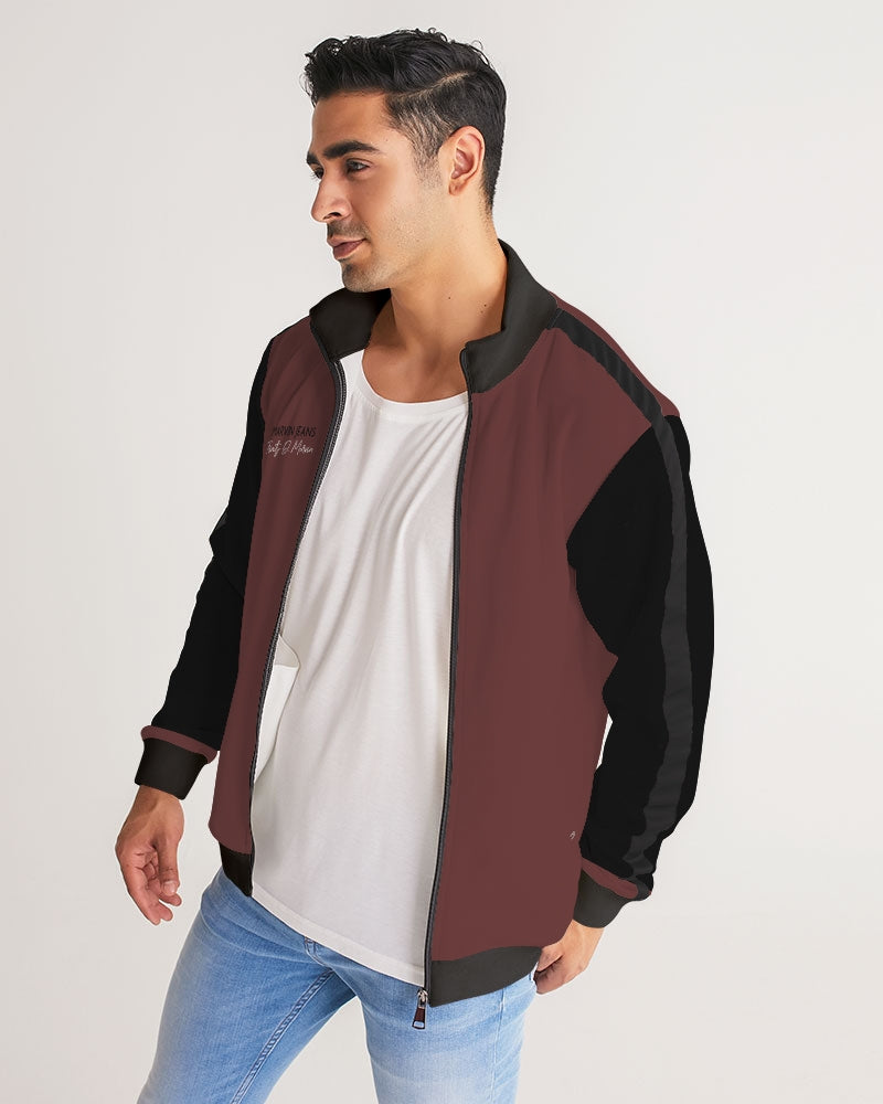 "Blackwood" Men's All-Over Print Stripe Sleeve Track Jacket