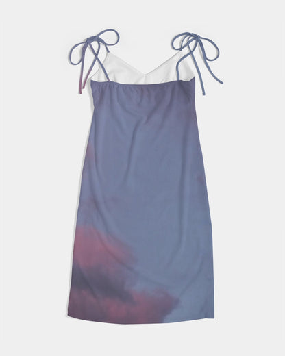 Sky bright Women's All-Over Print Tie Strap Split Dress