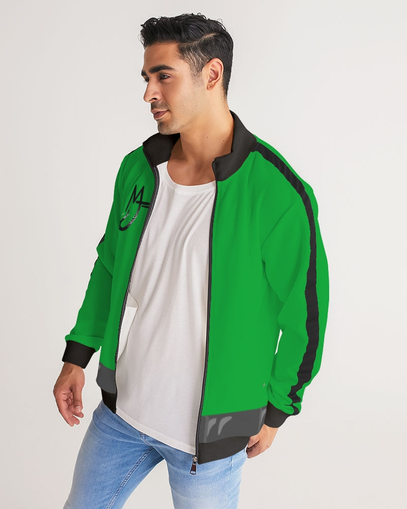 Freeport Men's All-Over Print Stripe Sleeve Track Jacket