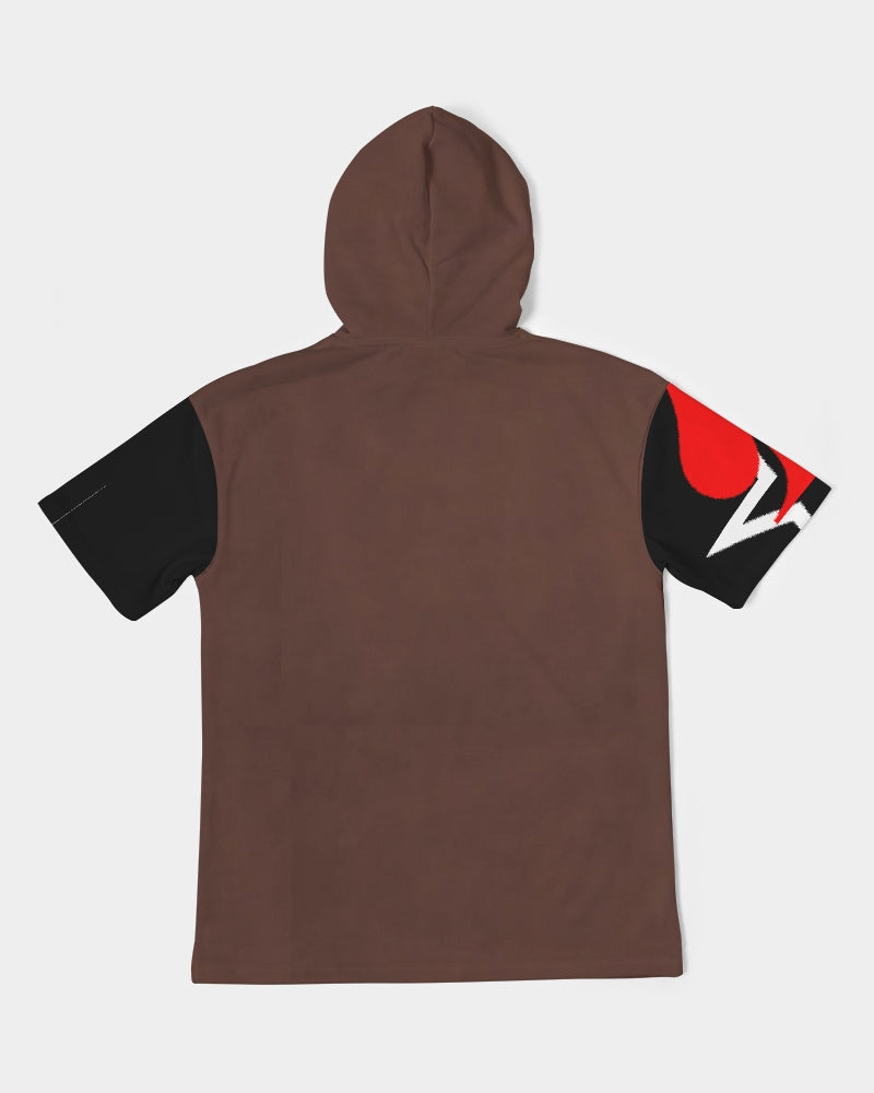 Bear cap Men's All-Over Print Premium Heavyweight Short Sleeve Hoodie