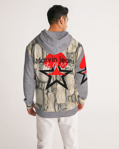 Stone grey  Men's All-Over Print Hoodie
