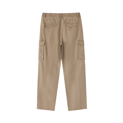 Cotton Elastic-Waist Cargo Pants