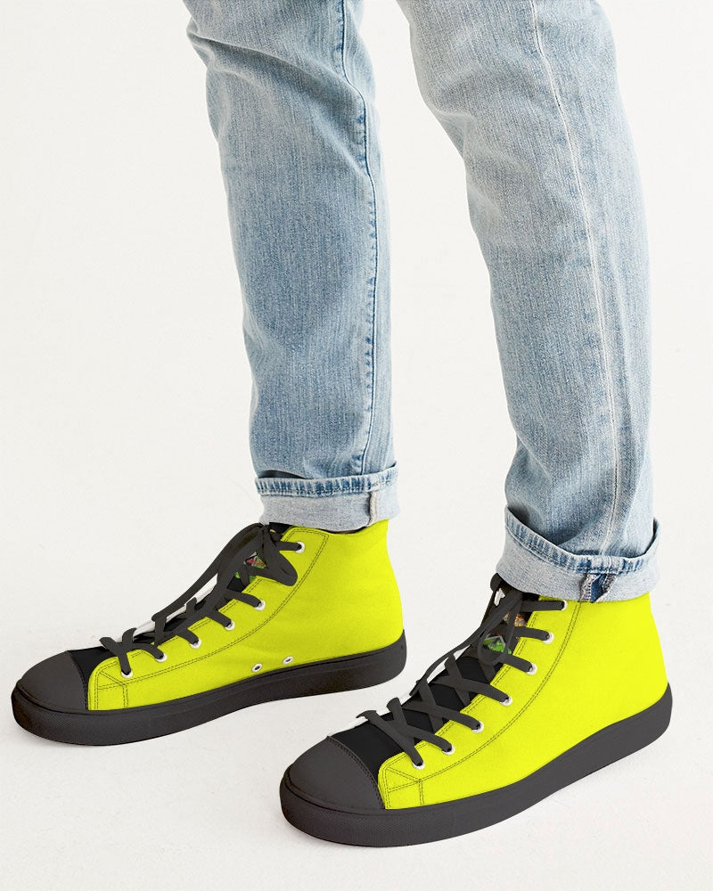 Light yellow by Marvin Jeans and Trinity D Marvin Men's High top Canvas Shoe - Black