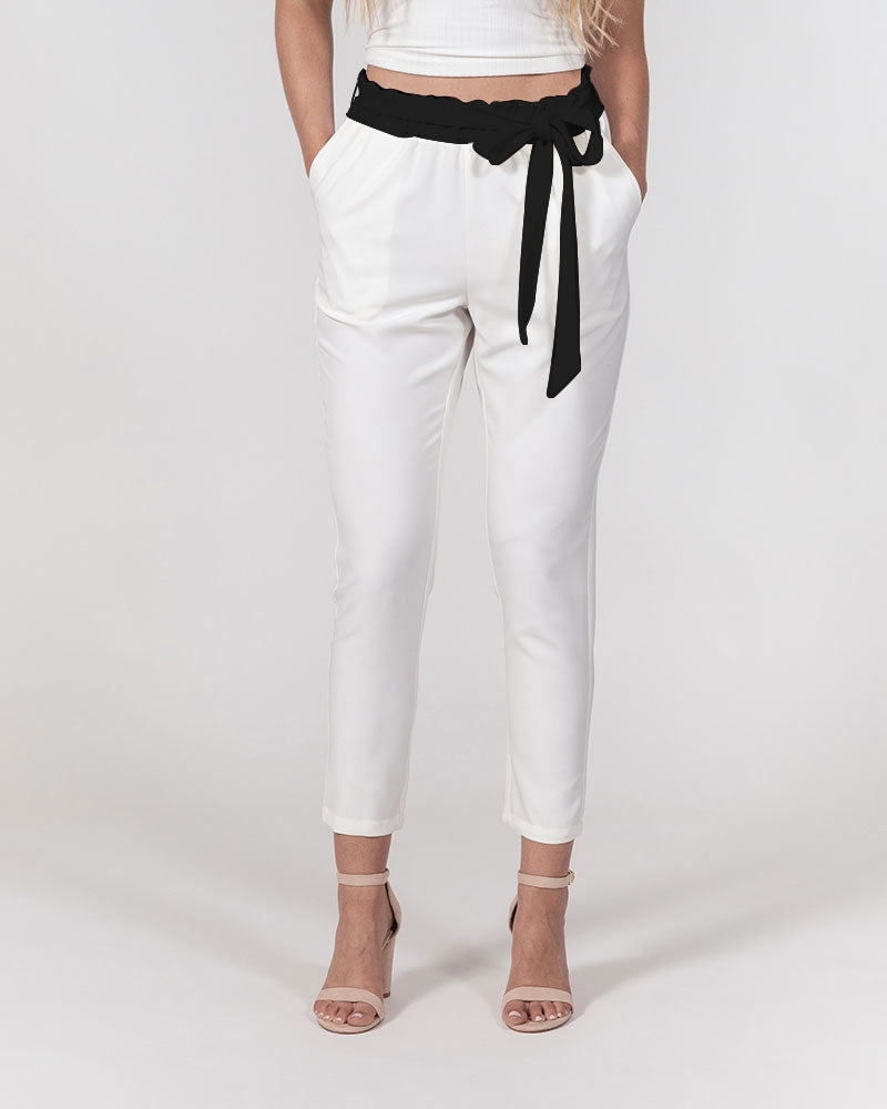Hey Papi BY MARVIN JEANS Women's All-Over Print Belted Tapered Pants