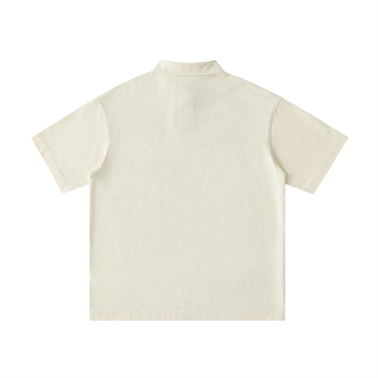 Loose Cotton Short-Sleeve Polo Shirt