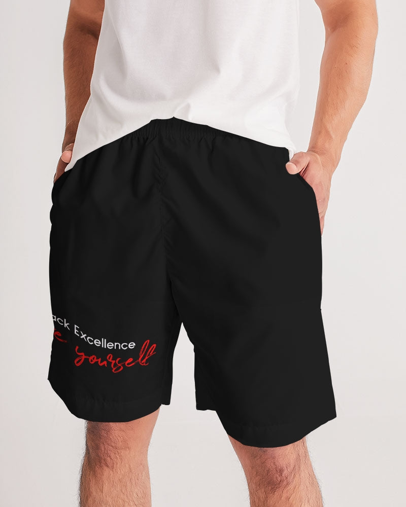 Black Excellence Men's All-Over Print Jogger Shorts