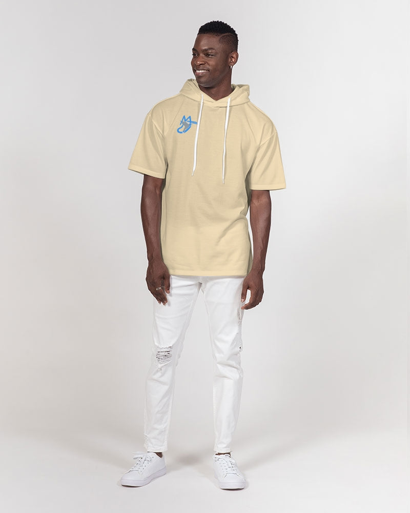 Wheat, Deluxe Men's All-Over Print Premium Heavyweight Short Sleeve Hoodie