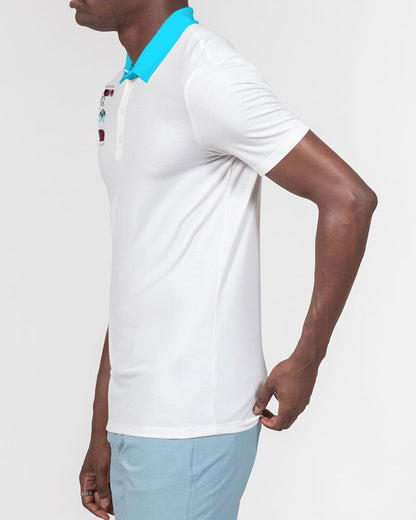 Logo's  Men's All-Over Print Slim Fit Short Sleeve Polo