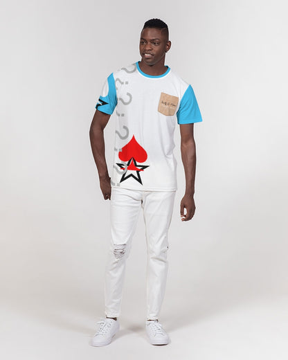 Woodgrain effect Men's All-Over Print Pocket Tee