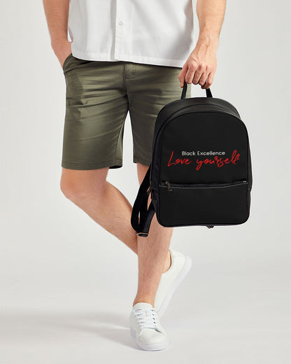 Black Excellence Classic Faux Leather Backpack