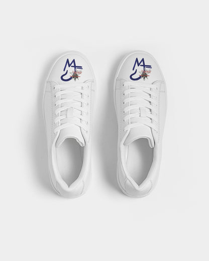 All white 100 Faux-Leather Sneaker