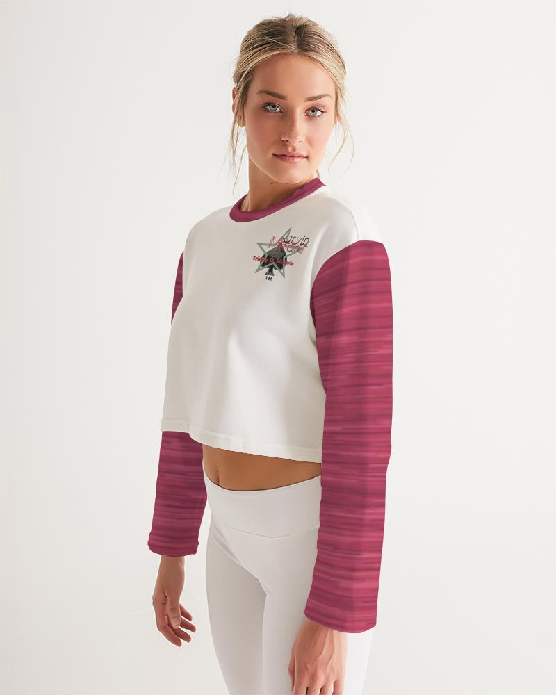 New Legacy by Trinity D Marvin and Marvin jeans Women's All-Over Print Cropped Sweatshirt