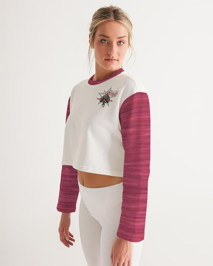 New Legacy by Trinity D Marvin and Marvin jeans Women's All-Over Print Cropped Sweatshirt
