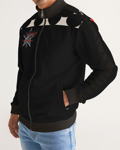 Marvin Jeans be the BRAND wear the BRAND  Men's All-Over Print Stripe Sleeve Track Jacket