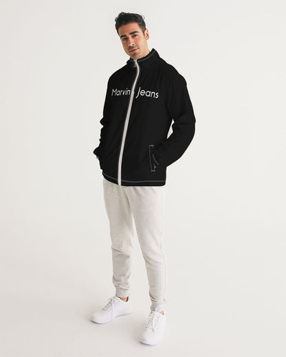 All black Men's All-Over Print Windbreaker