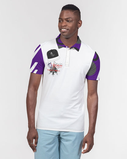 Marvin Jeans be the BRAND wear the BRAND  Men's All-Over Print Slim Fit Short Sleeve Polo