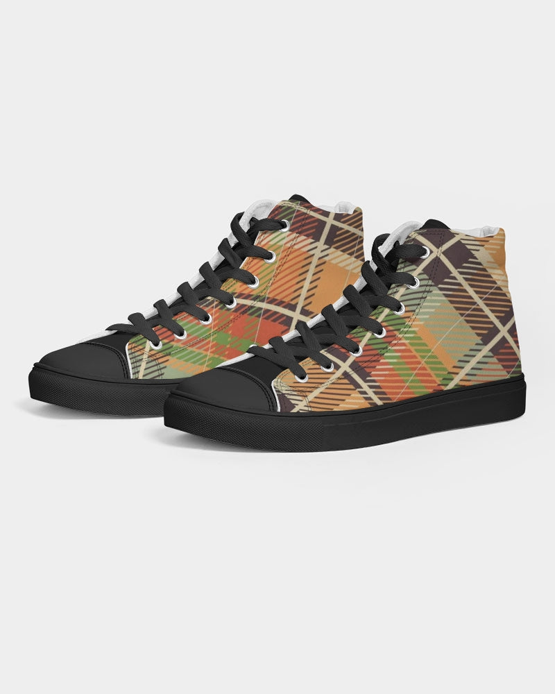 "No logo's" Men's Hightop Canvas Shoe - Black
