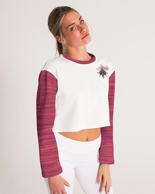 New Legacy by Trinity D Marvin and Marvin jeans Women's All-Over Print Cropped Sweatshirt