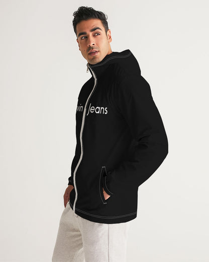 All black Men's All-Over Print Windbreaker