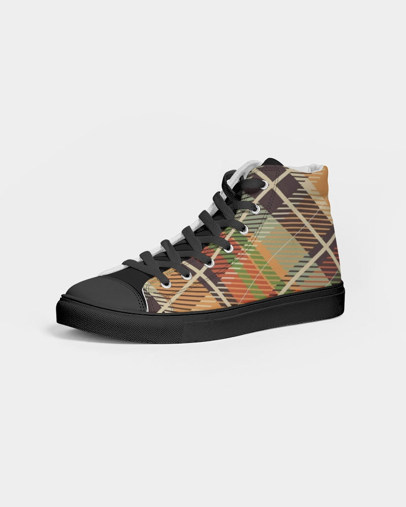 "No logo's" Men's Hightop Canvas Shoe - Black