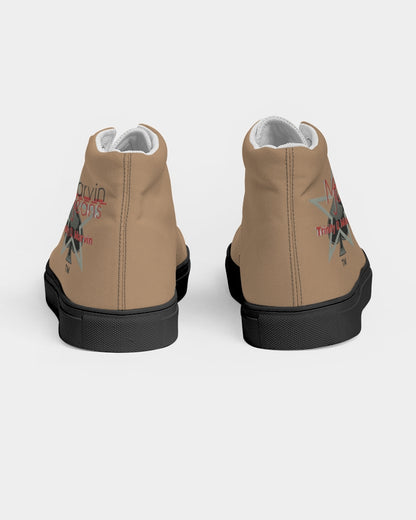 black tip Men's Hightop Canvas Shoe - Black
