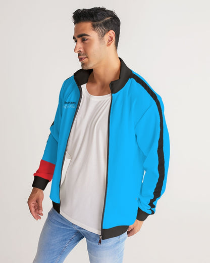 Glorious brand 1.o Men's All-Over Print Stripe Sleeve Track Jacket