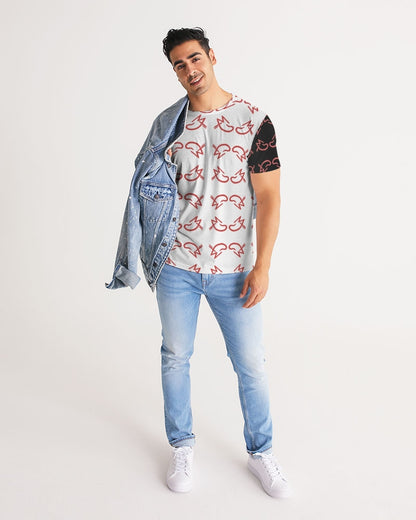 MJ Red & White Men's All-Over Print Tee