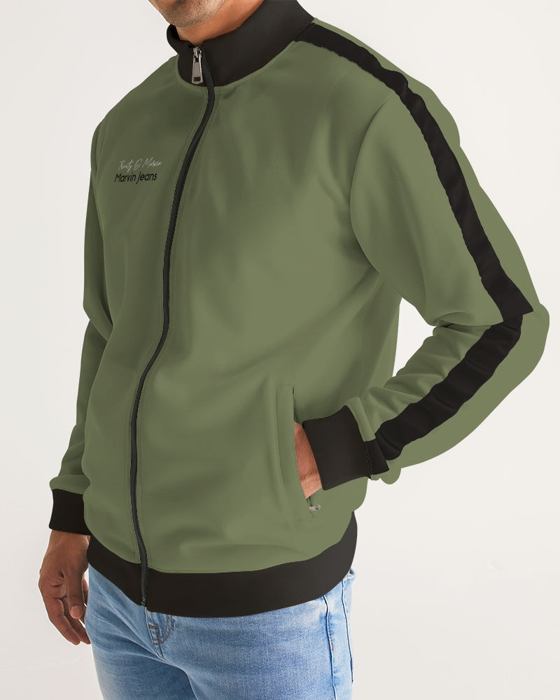"It's the BRAND for me" Men's All-Over Print Stripe Sleeve Track Jacket