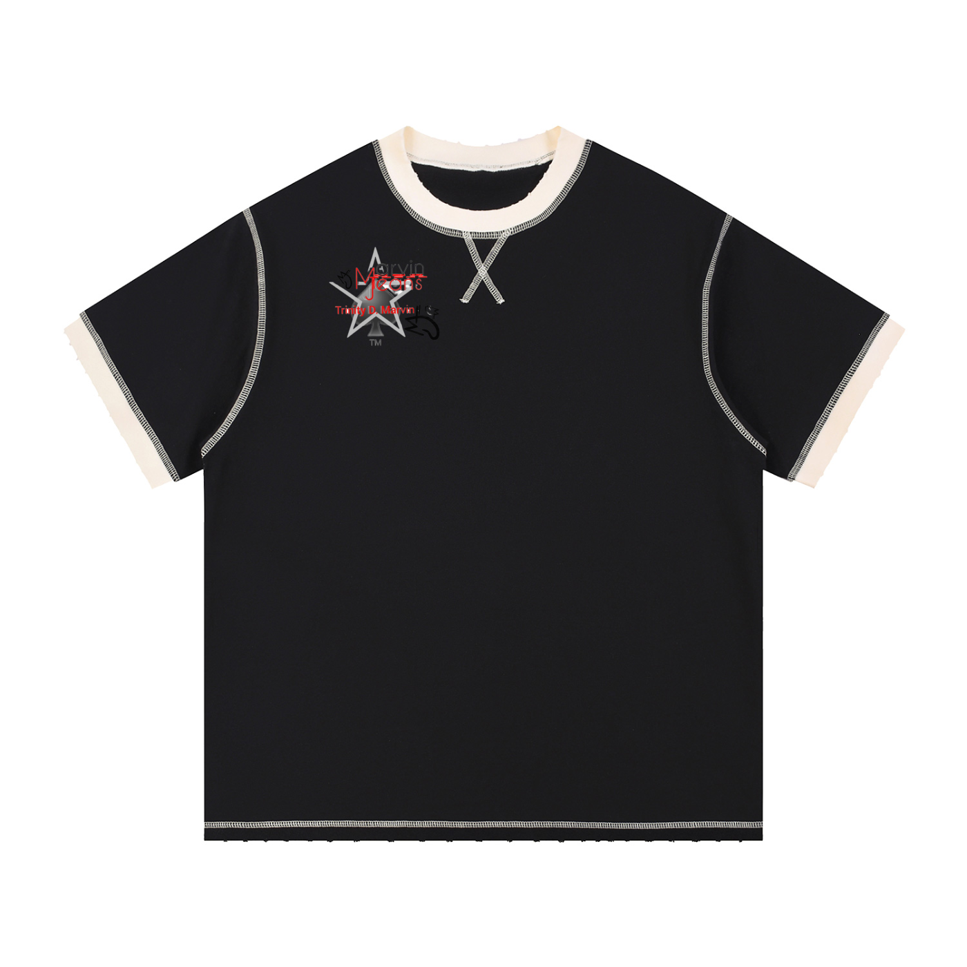 Contrast-Stitched Cotton T-Shirt