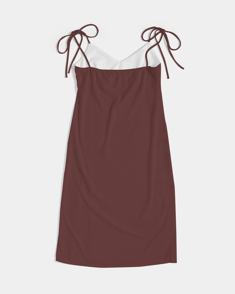"Blackwood" Women's All-Over Print Tie Strap Split Dress