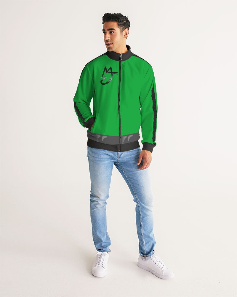 Freeport Men's All-Over Print Stripe Sleeve Track Jacket