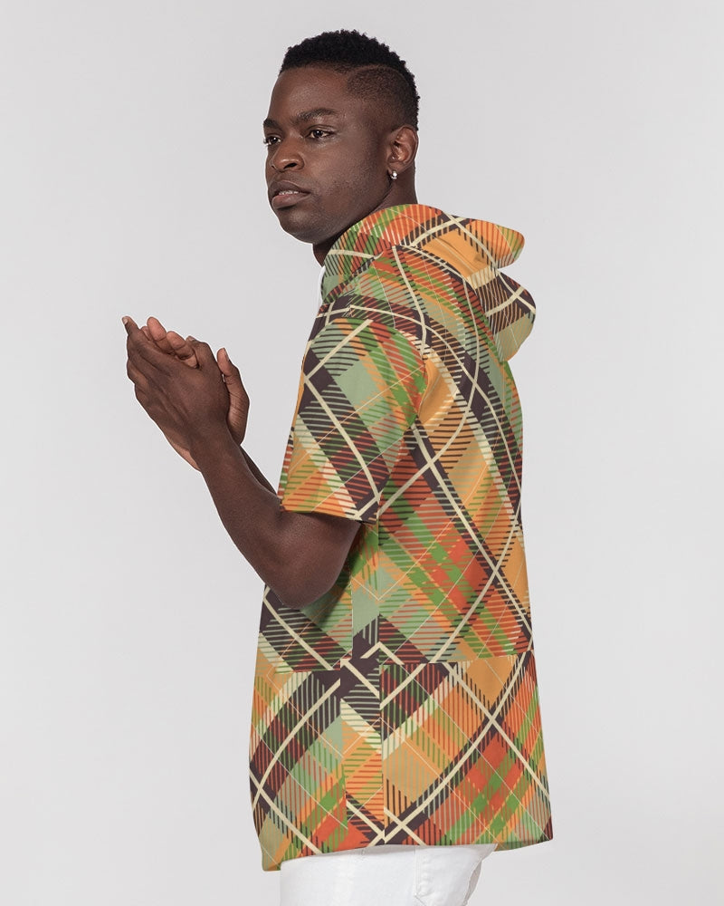 "No logo's" Men's All-Over Print Premium Heavyweight Short Sleeve Hoodie