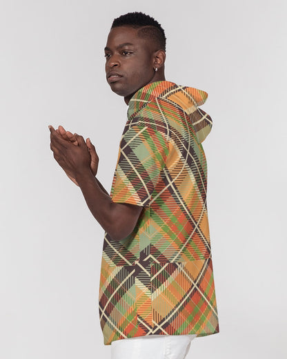 "No logo's" Men's All-Over Print Premium Heavyweight Short Sleeve Hoodie